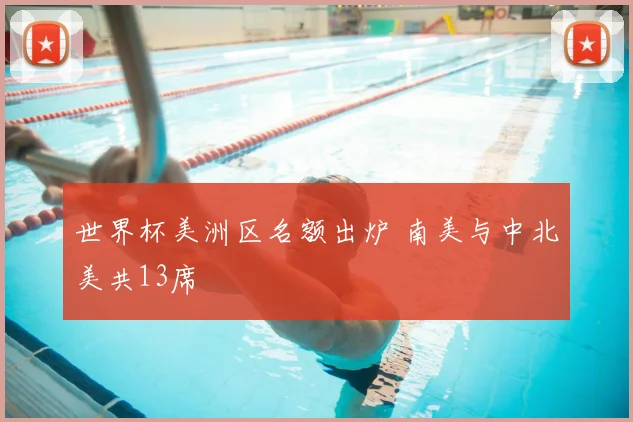 世界杯美洲区名额出炉 南美与中北美共13席